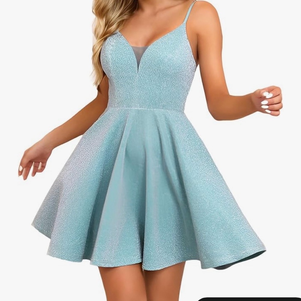 Ever Pretty Sparkling Blue-Green Gown size Medium 6